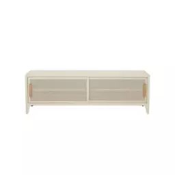 Buffet B perforé en Métal, Chêne – Couleur Beige – 120 x 40 x 51 cm – Designer Chantal Andriot