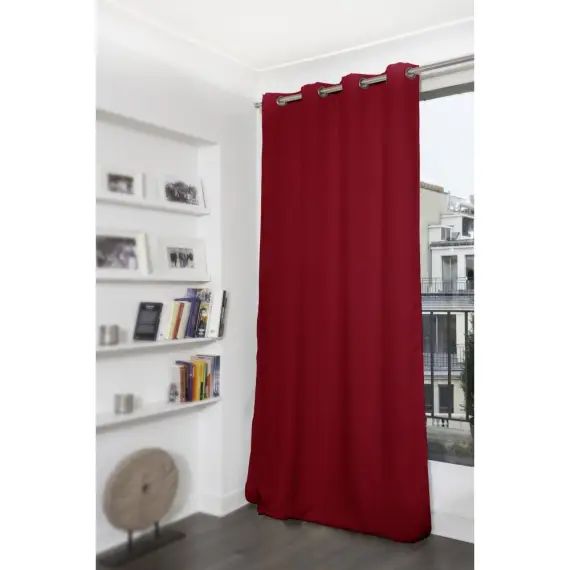 Rideau thermique occultant rouge grenat 140×300