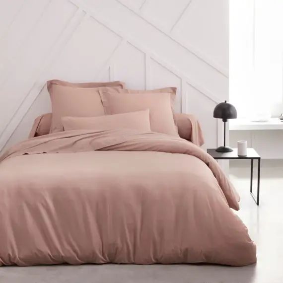 Housse de couette en Coton Rose 140×200 cm