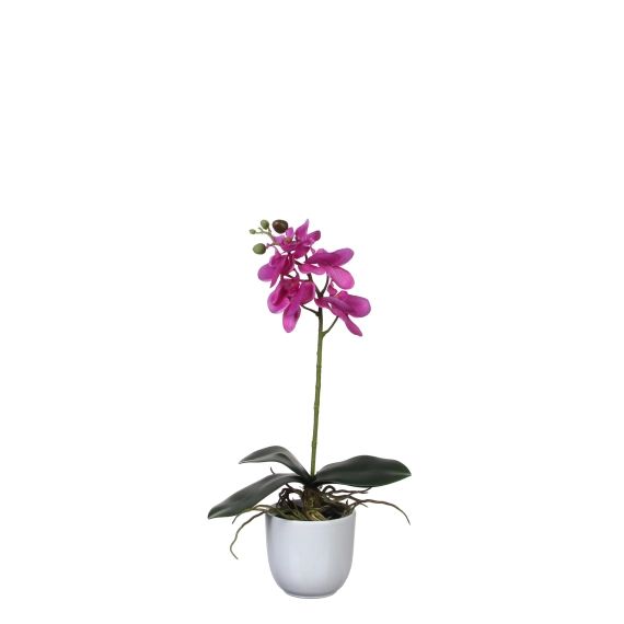 Orchidée Plante artificielle violette en pot H48