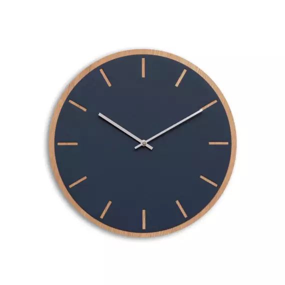 Horloge murale en linoléum bleu D38cm