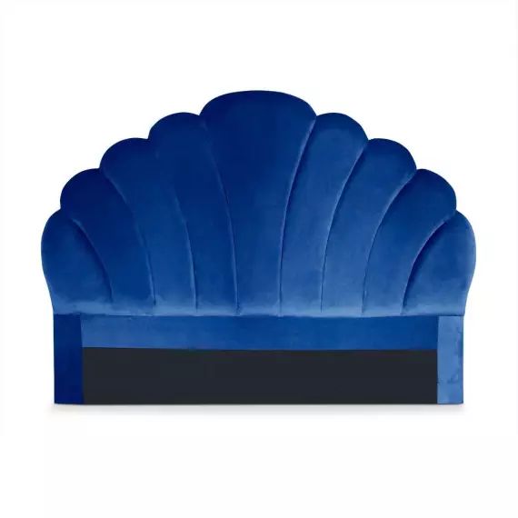 Tête de lit 140 cm velours bleu