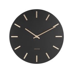 Horloge murale en métal noire D30