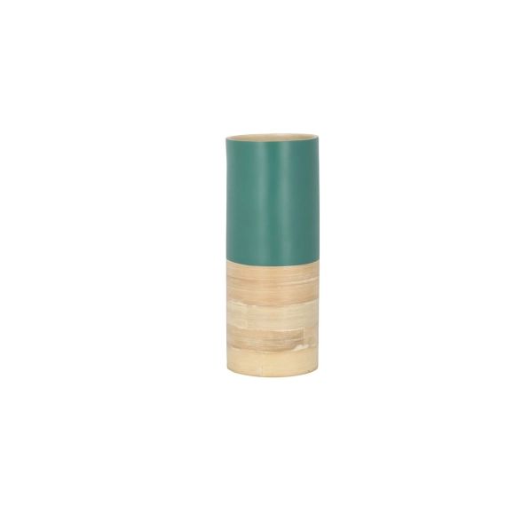 Vase en bambou vert céladon H30