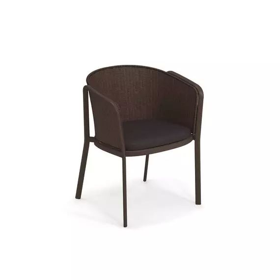 Fauteuil Carousel en Métal, Aluminium – Couleur Marron – 61.5 x 76.63 x 77 cm – Designer Sebastian  Herkner