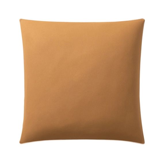 Taie d’oreiller bicolore en coton jaune 65×65