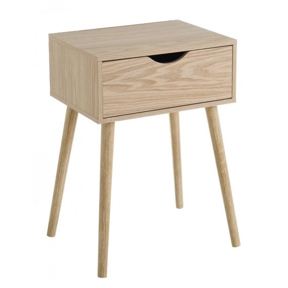 Table de chevet en bois MDF 1 tiroir