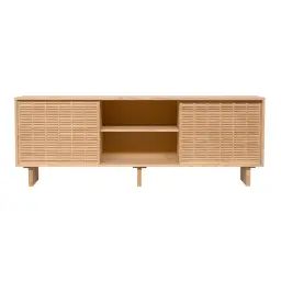 Buffet 2 portes en bois de pin massif naturel – 180 cm