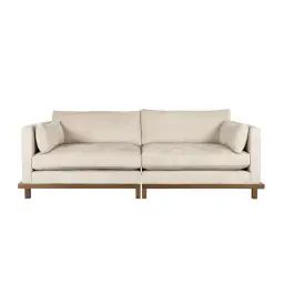 Canapé 3 places velours beige