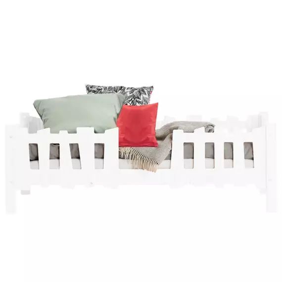 Lit 90×200 sommier inclus – Blanc