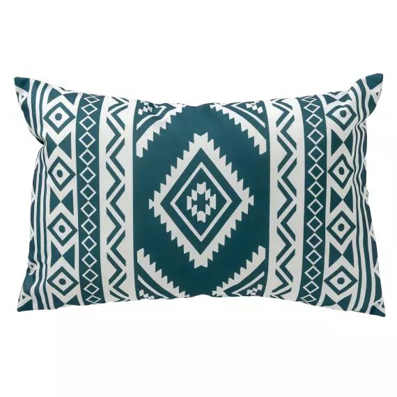 Housse de coussin d’extérieur vert 40×60 cm avec motif