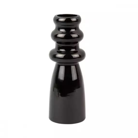 Vase en verre noir H20,5cm