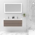image de meubles de lavabo, vasques et robinets scandinave Meuble double vasque laqué 120cm HALO