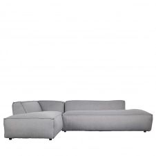 Canapé d’angle gauche Fat gris clair