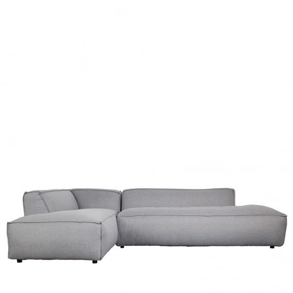Canapé d’angle gauche Fat gris clair