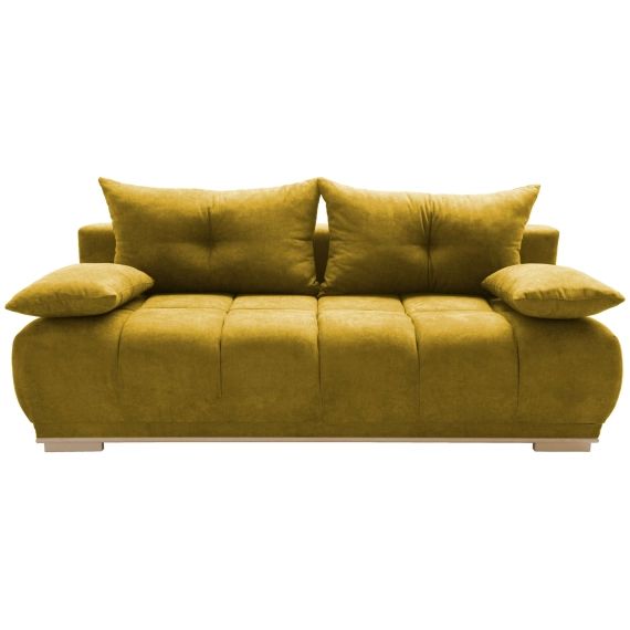Canapé-lit PALACIO coloris  tissu jaune moutarde