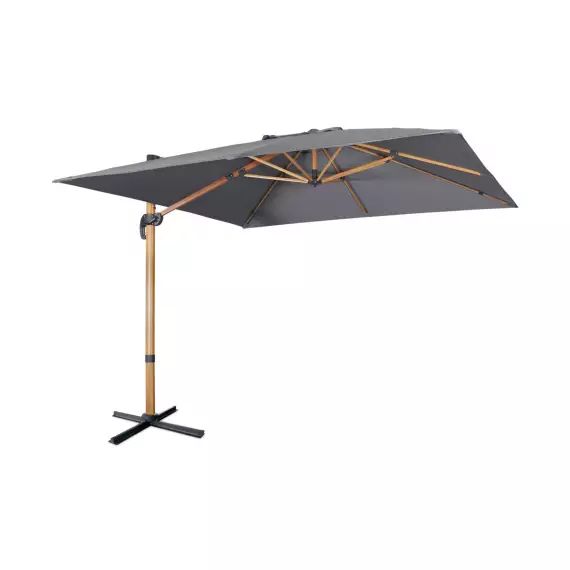 Parasol déporté carré 3 x 3m haut de gamme