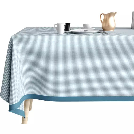 Nappe coton bleu 140×200 cm