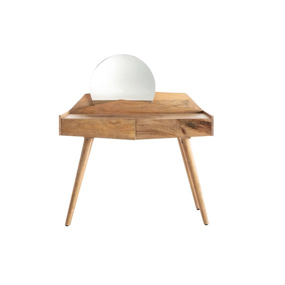 Coiffeuse moderne en manguier massif avec miroir amovible MATAHARI – Miliboo & Stéphane Plaza
