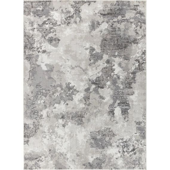 Tapis Abstrait Scandinave – Gris et Gris Clair – 160x213cm