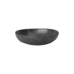 Assiette creuse Flow en Céramique, Grès émaillé – Couleur Noir – 19.5 x 19.5 x 5 cm