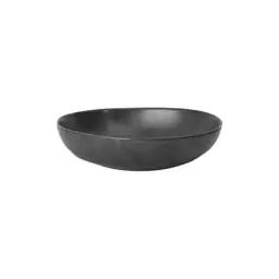 Assiette creuse Flow en Céramique, Grès émaillé – Couleur Noir – 19.5 x 19.5 x 5 cm