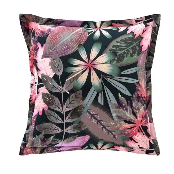 Taie d&rsquo;oreiller 63×63 multicolore en coton