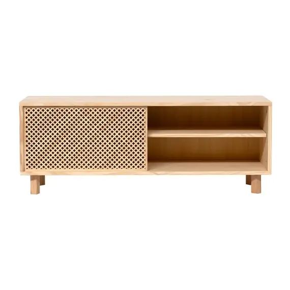 Meuble TV avec 1 portes en bois massif – 120 cm