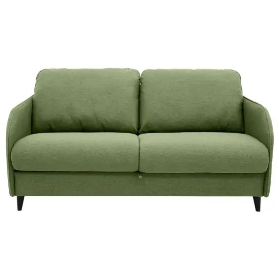 Canapé droit convertible 3 places en tissu vert sauge