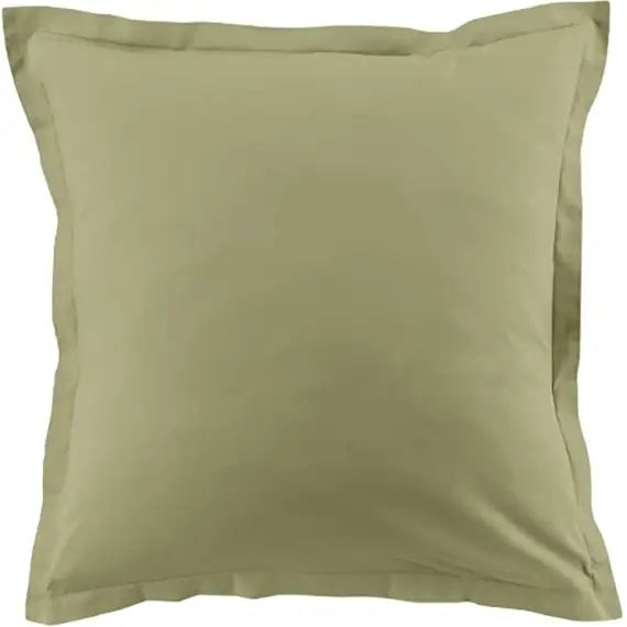 Taie d&rsquo;oreiller coton vert 63×63 cm