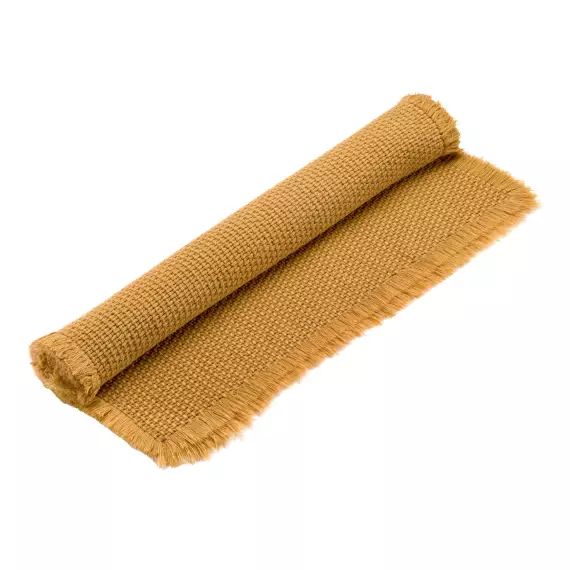 Tapis de bain uni  en coton bronze 54 x 110