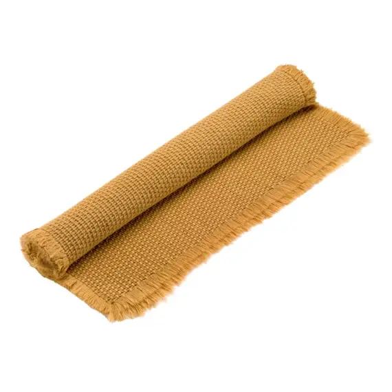 Tapis de bain uni  en coton bronze 54 x 110