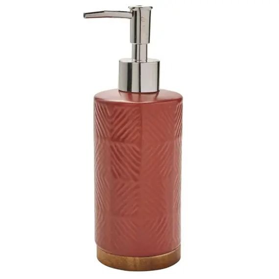 Distributeur de savon en céramique terracotta