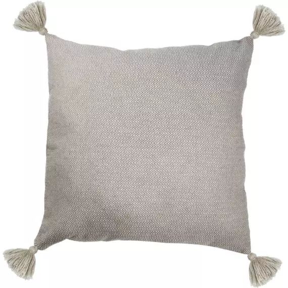 Housse de coussin en coton 50×50 Taupe