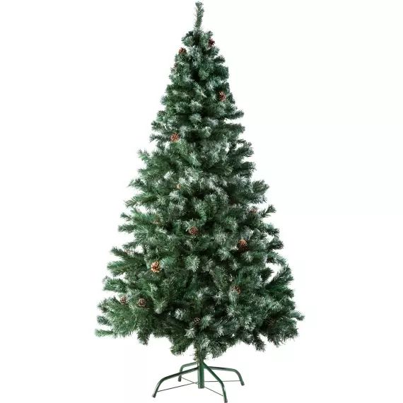 Sapin de Noël artificiel avec support métallique  vert