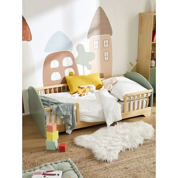 Lit enfant LIGNE ARC-EN-CIEL vert sauge