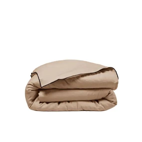 Housse de couette 240×220 cm Sable et bourdon noir en Lin