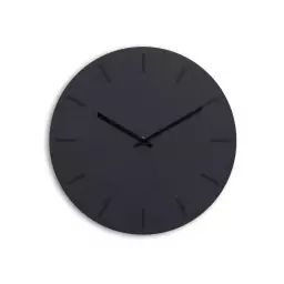 Horloge murale en bois noir D38cm