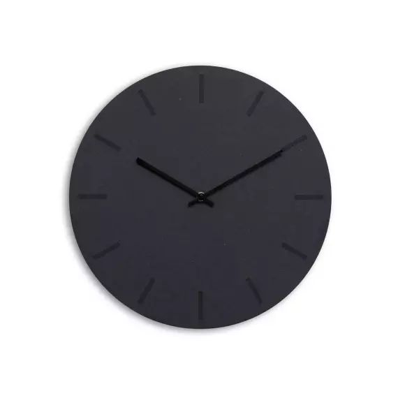 Horloge murale en bois noir D38cm