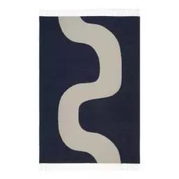 Plaid Plaids en Tissu, Laine – Couleur Bleu – 20 x 20 x 20 cm – Designer Maija Isola