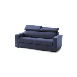 Canapé-lit 3 places en tissu bleu