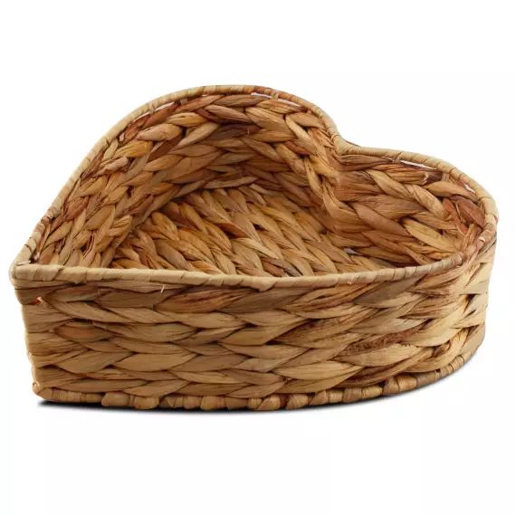 Panier de rangement tressé coeur