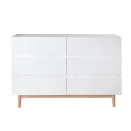 Commode double 6 tiroirs blanche Artic