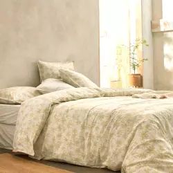 Housse de couette en percale de coton organic 140×200 cm jaune