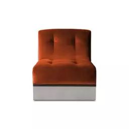 Canapé modulable Stanley en Tissu, Palissandre – Couleur Rouge – 65 x 85.73 x 69 cm