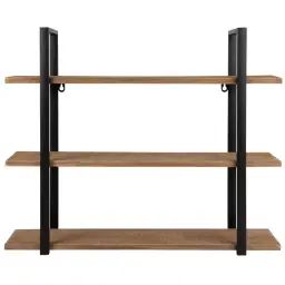 Etagère en métal et sapin