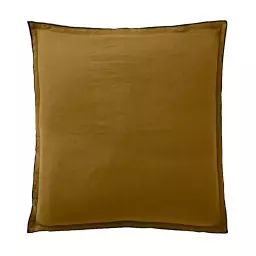 Taie d’oreiller lin lavé marron 65×65 cm