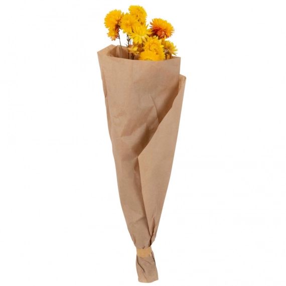 Bouquet d’hélichrysum jaune séché