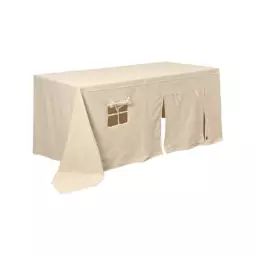 Nappe en tissu Cabane en Tissu, Coton recyclé – Couleur Blanc – 230 x 260 x 0.2 cm – Designer Trine Andersen