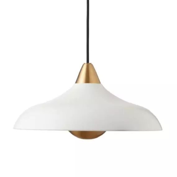 Suspension métal blanc et laiton D36cm